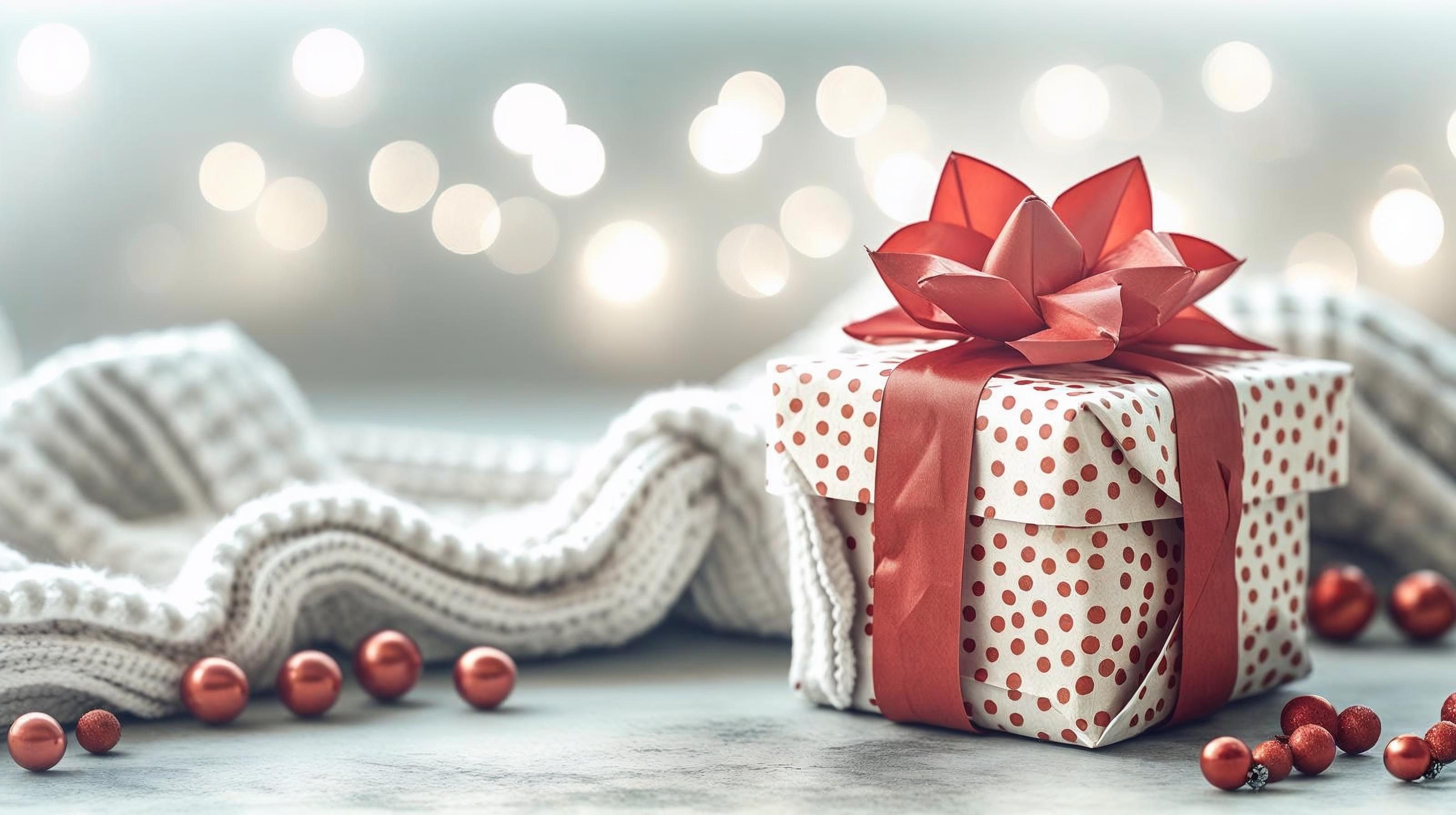 tło prezent świąteczny