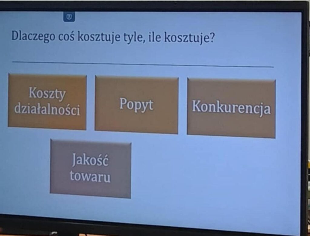 slajd dotyczący zawartości ceny produktu